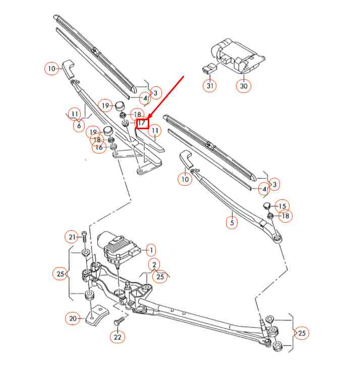 Volkswagen TOUAREG 7L Windshield Wiper Arm Washer Ring 7L0955693 NEW GENUINE - Imagen 7 de 7
