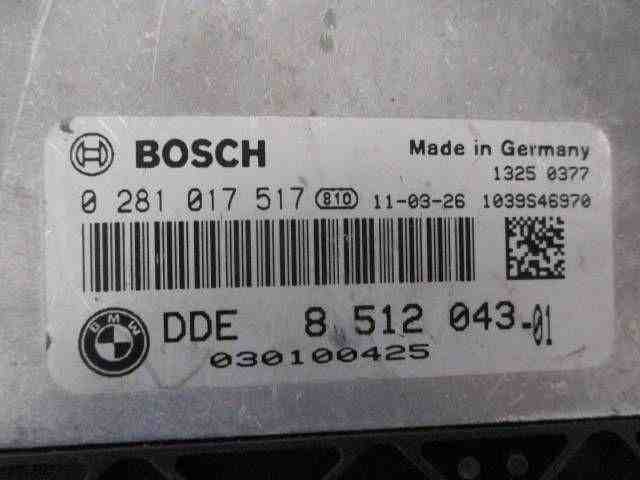 BMW 3 Series E90/E91/E92/E93 (2004-2013) Motora vadības bloks 030100425,DDE8512043,0281017517 32465386