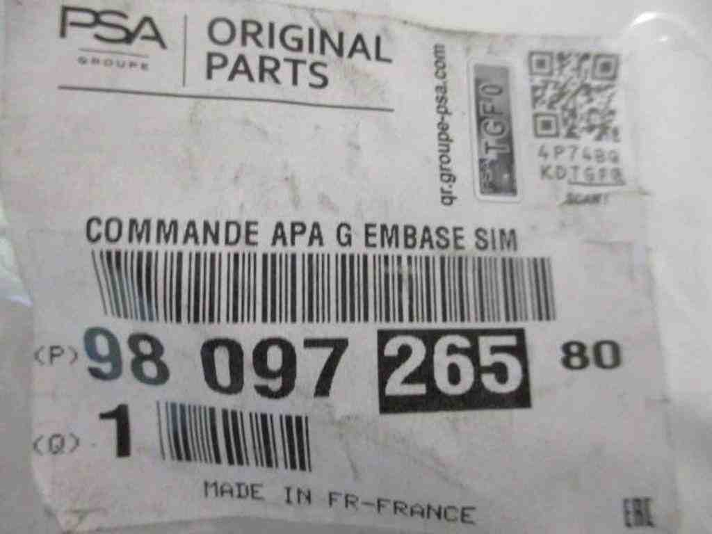 PEUGEOT 5008 2 generation (2017-2020) Left Seat Control Switches 9809726580 32483424